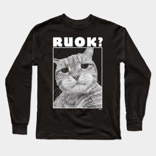 Concerned Cat Long Sleeve T-Shirt